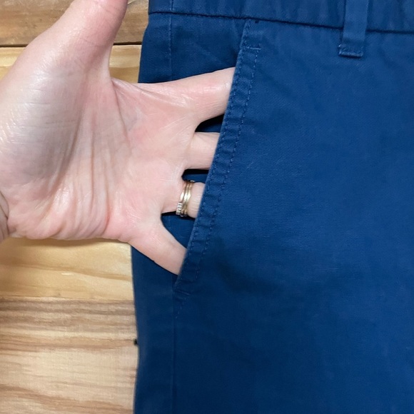 J. Crew Stretch size 00 Blue Low-rise Cropped Cotton Chino Pants with Pockets - Picture 3 of 12
